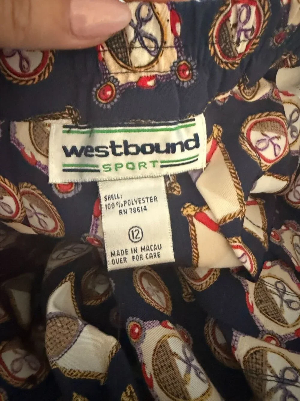 WESTBOUND Vintage Tennis Print High Waist Skirt Size 12